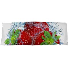 Red Strawberries Water Squirt Strawberry Fresh Splash Drops Body Pillow Case Dakimakura (two Sides) by B30l