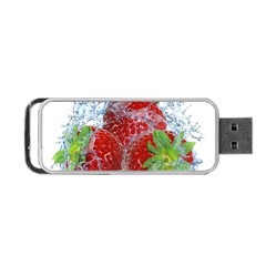 Red Strawberries Water Squirt Strawberry Fresh Splash Drops Portable Usb Flash (one Side) by B30l