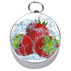 Red Strawberries Water Squirt Strawberry Fresh Splash Drops Silver Compasses by B30l