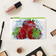 Red Strawberries Water Squirt Strawberry Fresh Splash Drops Cosmetic Bag (xs) by B30l