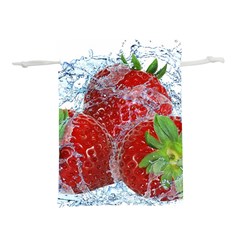 Red Strawberries Water Squirt Strawberry Fresh Splash Drops Lightweight Drawstring Pouch (s) by B30l