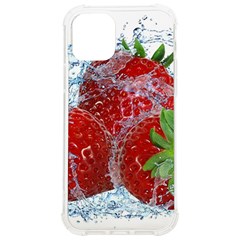 Red Strawberries Water Squirt Strawberry Fresh Splash Drops Iphone 12/12 Pro Tpu Uv Print Case by B30l