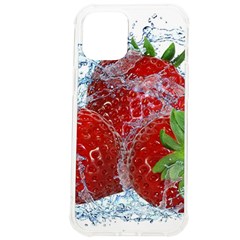 Red Strawberries Water Squirt Strawberry Fresh Splash Drops Iphone 12 Pro Max Tpu Uv Print Case by B30l