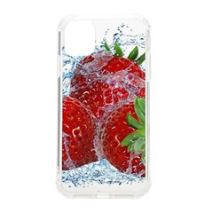 Red Strawberries Water Squirt Strawberry Fresh Splash Drops Iphone 11 Tpu Uv Print Case by B30l