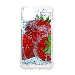 Red Strawberries Water Squirt Strawberry Fresh Splash Drops Iphone 11 Pro 5 8 Inch Tpu Uv Print Case by B30l