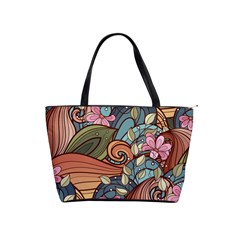 Multicolored Flower Decor Flowers Patterns Leaves Colorful Classic Shoulder Handbag