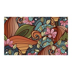 Multicolored Flower Decor Flowers Patterns Leaves Colorful Banner And Sign 5  X 3  by B30l