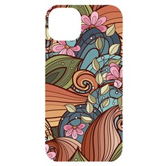 Multicolored Flower Decor Flowers Patterns Leaves Colorful Iphone 14 Plus Black Uv Print Case by B30l