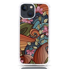 Multicolored Flower Decor Flowers Patterns Leaves Colorful Iphone 13 Mini Tpu Uv Print Case by B30l