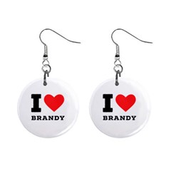 I Love Brandy Mini Button Earrings by ilovewhateva