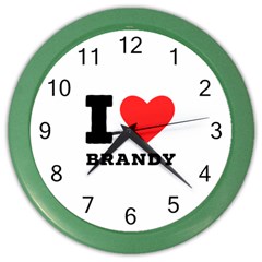 I Love Brandy Color Wall Clock by ilovewhateva