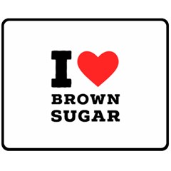 I Love Brown Sugar Fleece Blanket (medium) by ilovewhateva