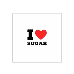 I Love Sugar  Satin Bandana Scarf 22  X 22  by ilovewhateva