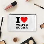 I love white sugar Cosmetic Bag (Small) Front