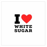 I love white sugar Square Satin Scarf (36  x 36 ) Front