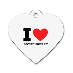 I Love Boysenberry  Dog Tag Heart (two Sides) by ilovewhateva