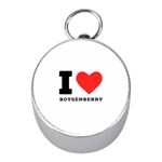 I love boysenberry  Mini Silver Compasses Front