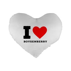 I Love Boysenberry  Standard 16  Premium Flano Heart Shape Cushions by ilovewhateva