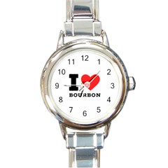 I Love Bourbon  Round Italian Charm Watch by ilovewhateva