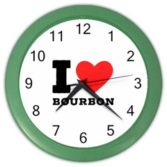 I Love Bourbon  Color Wall Clock by ilovewhateva