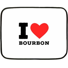 I Love Bourbon  Fleece Blanket (mini) by ilovewhateva