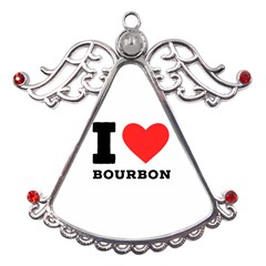 I Love Bourbon  Metal Angel With Crystal Ornament by ilovewhateva