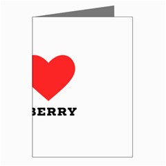 I Love Blueberry  Greeting Cards (pkg Of 8) by ilovewhateva