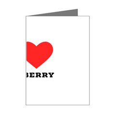 I Love Blueberry  Mini Greeting Card by ilovewhateva