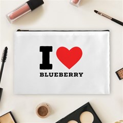 I Love Blueberry  Cosmetic Bag (large) by ilovewhateva