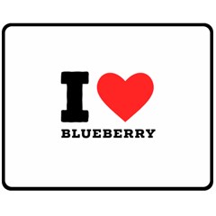 I Love Blueberry  Two Sides Fleece Blanket (medium) by ilovewhateva