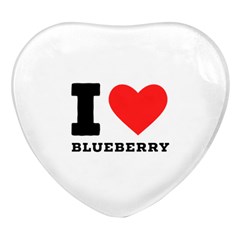 I Love Blueberry  Heart Glass Fridge Magnet (4 Pack) by ilovewhateva