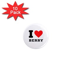 I Love Berry 1  Mini Magnet (10 Pack)  by ilovewhateva