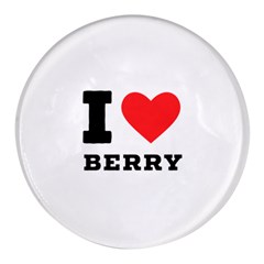 I Love Berry Round Glass Fridge Magnet (4 Pack) by ilovewhateva