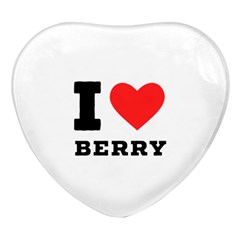 I Love Berry Heart Glass Fridge Magnet (4 Pack) by ilovewhateva