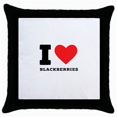 I Love Blackberries  Throw Pillow Case (black) by ilovewhateva