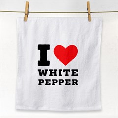 I Love White Pepper Face Towel by ilovewhateva