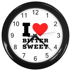 I Love Bitter Sweet Wall Clock (black)