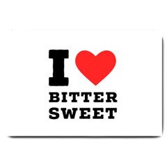 I Love Bitter Sweet Large Doormat by ilovewhateva