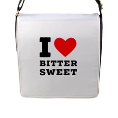 I Love Bitter Sweet Flap Closure Messenger Bag (l) by ilovewhateva