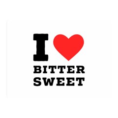 I Love Bitter Sweet Two Sides Premium Plush Fleece Blanket (mini) by ilovewhateva