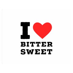 I Love Bitter Sweet Premium Plush Fleece Blanket (medium) by ilovewhateva