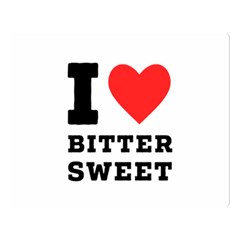 I Love Bitter Sweet Premium Plush Fleece Blanket (large) by ilovewhateva