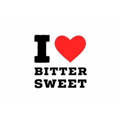 I Love Bitter Sweet Premium Plush Fleece Blanket (extra Small) by ilovewhateva