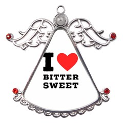 I Love Bitter Sweet Metal Angel With Crystal Ornament by ilovewhateva