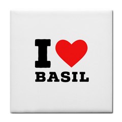 I Love Basil Tile Coaster by ilovewhateva