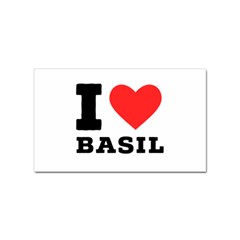 I Love Basil Sticker Rectangular (100 Pack) by ilovewhateva