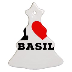 I Love Basil Christmas Tree Ornament (two Sides) by ilovewhateva