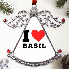 I Love Basil Metal Angel With Crystal Ornament by ilovewhateva