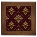 Vector Gold Ornament Pattern Seamless Damask Framed Tile Front