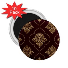 Vector Gold Ornament Pattern Seamless Damask 2 25  Magnets (10 Pack)  by danenraven